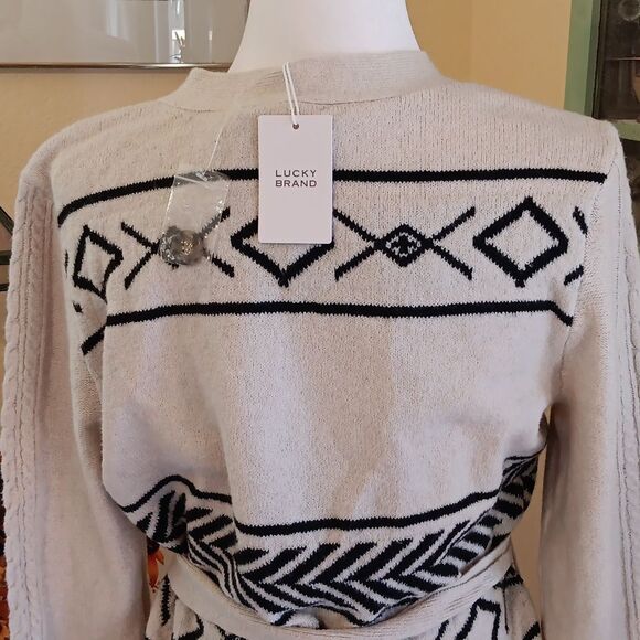 NWT Lucky Brand Jacquard Sweater Dress. - Picture 9 of 15